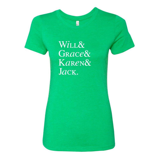 Will & Grace Names St. Paddy's Day Women's T-Shirt-0