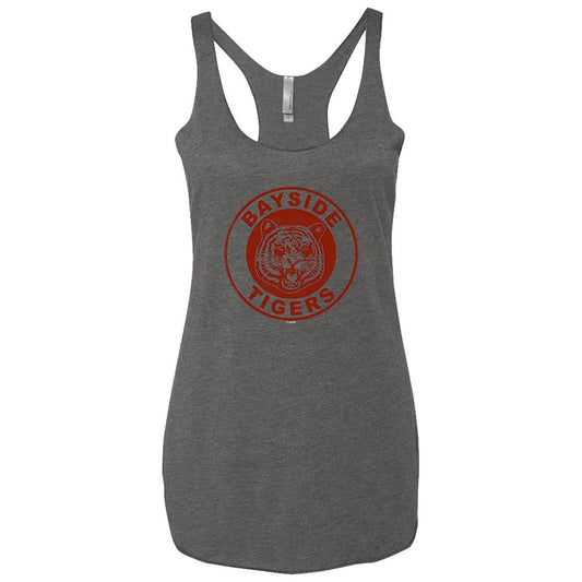 Saved By The Bell Bayside Tigers Women's Tri-Blend Racerback Tank Top-0