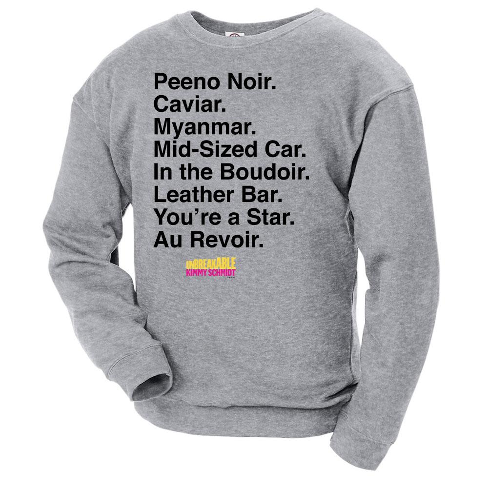 Unbreakable Kimmy Schmidt Peeno Noir Crew Neck Sweatshirt