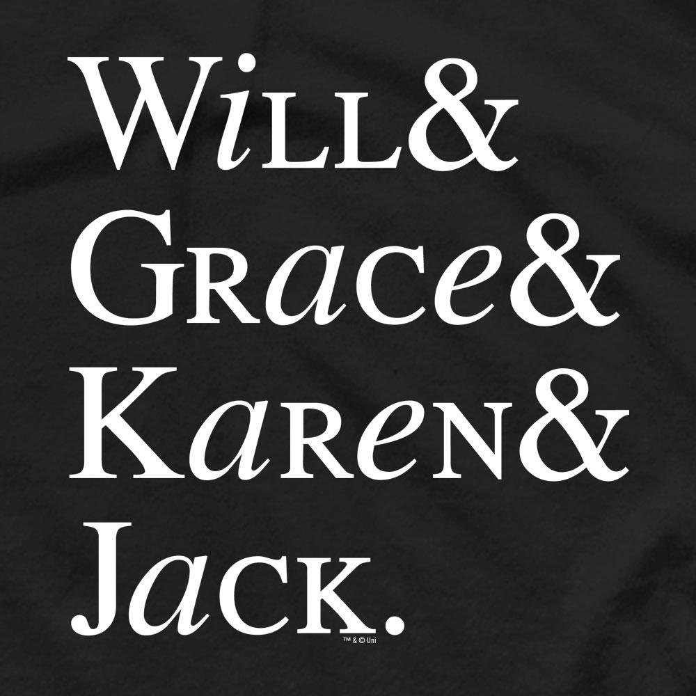 Will & Grace Classic Names Men's Short Sleeve T-Shirt