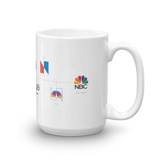 NBC Logo Timeline White Mug-2