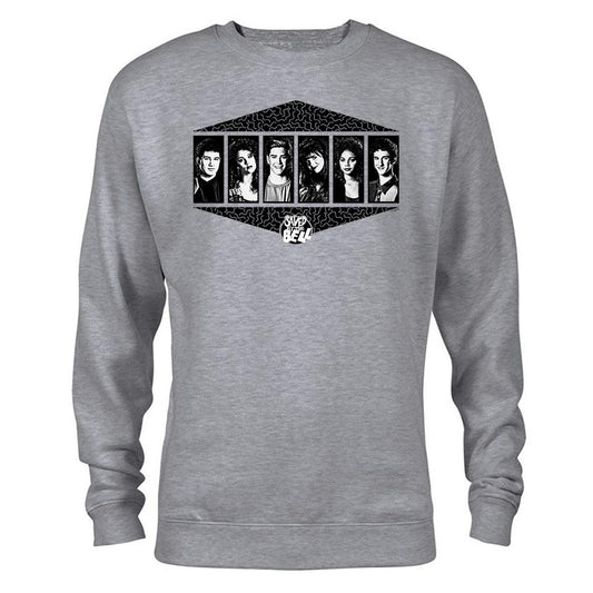 Saved By The Bell Black and White Cast Crew Neck Sweatshirt
