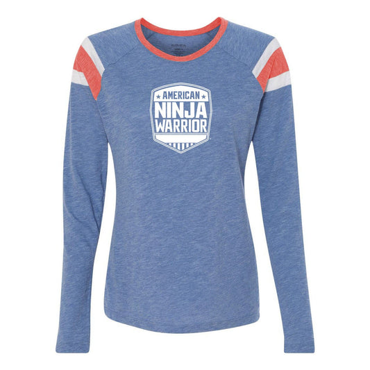 American Ninja Warrior Women's Red White and Blue Long Sleeve T-1