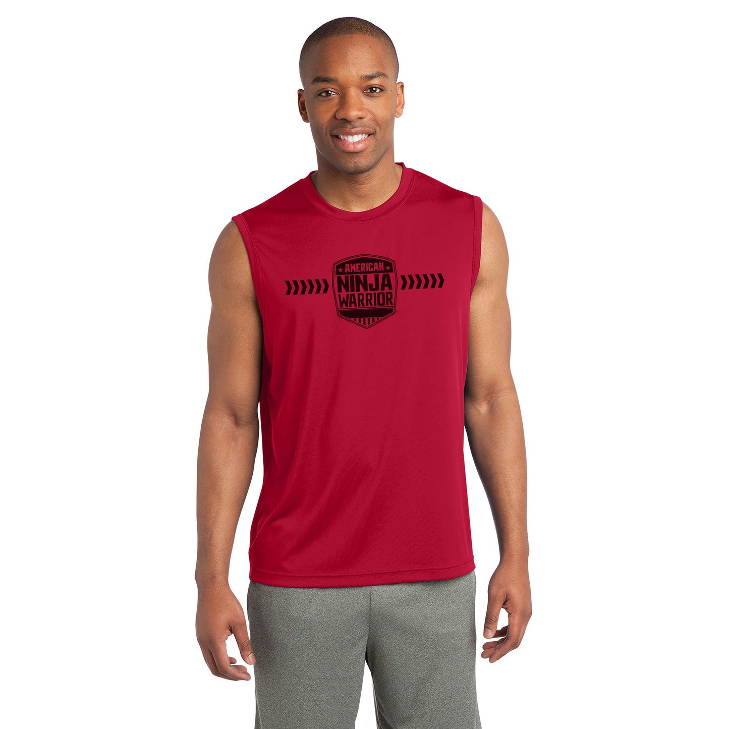 American Ninja Warrior Men's Red Sleeveless Performance Shirt