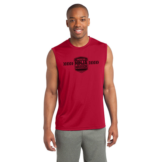 American Ninja Warrior Men's Red Sleeveless Performance Shirt-0