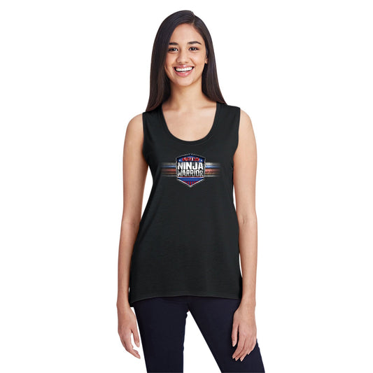 American Ninja Warrior Women's Black Sleeveless Shirt-0