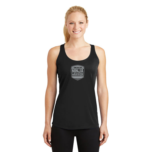 American Ninja Warrior Women's Black Performance Tank-0