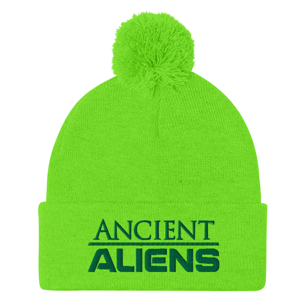 Ancient Aliens Logo Pom Pom Knit Beanie