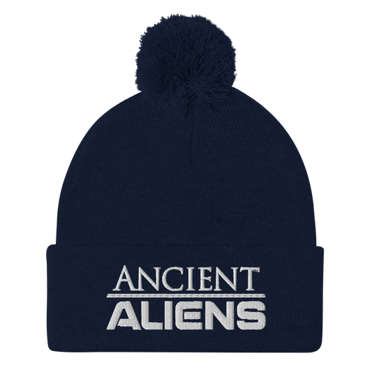 Ancient Aliens Logo Pom Pom Knit Beanie-2