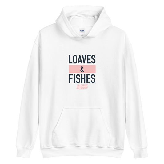 A Black Lady Sketch Show Loaves & Fishes Fleece Hooded Sweatshirt-0