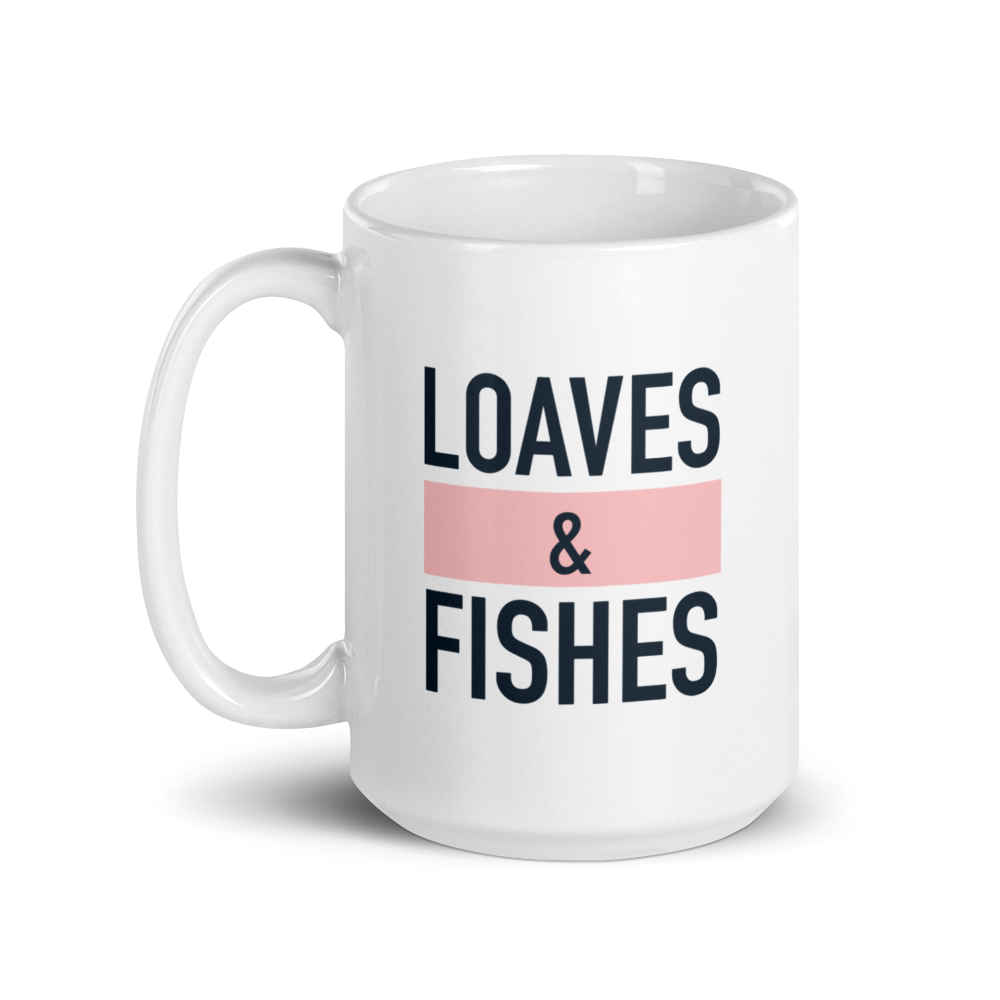 A Black Lady Sketch Show Loaves & Fishes White Mug