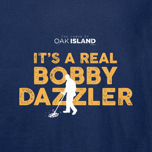 The Curse of Oak Island Real Bobby Dazzler Short Sleeve Navy T-Shirt-1