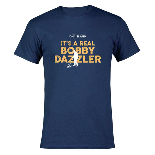 The Curse of Oak Island Real Bobby Dazzler Short Sleeve Navy T-Shirt-0