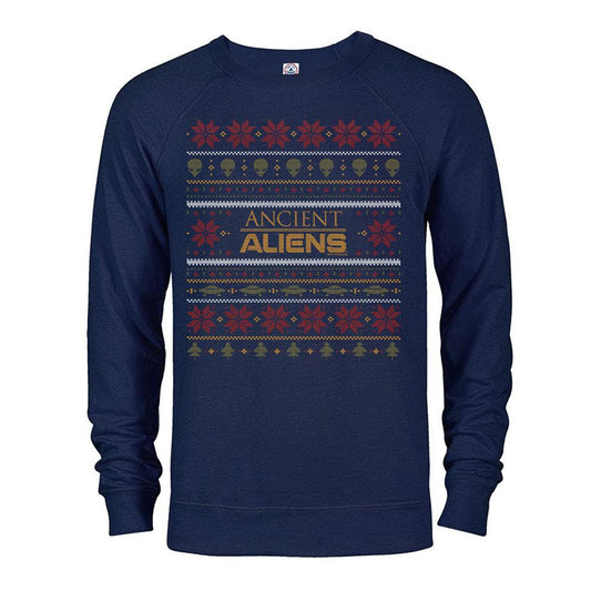 Ancient Aliens Holiday Lightweight Crew Neck Sweatshirt-3