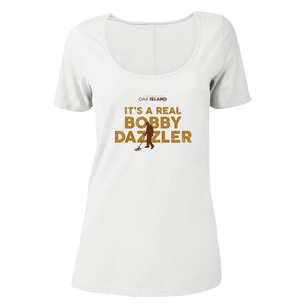 The Curse of Oak Island It's Real Bobby Dazzler  Women's Relaxed Scoop Neck T-Shirt