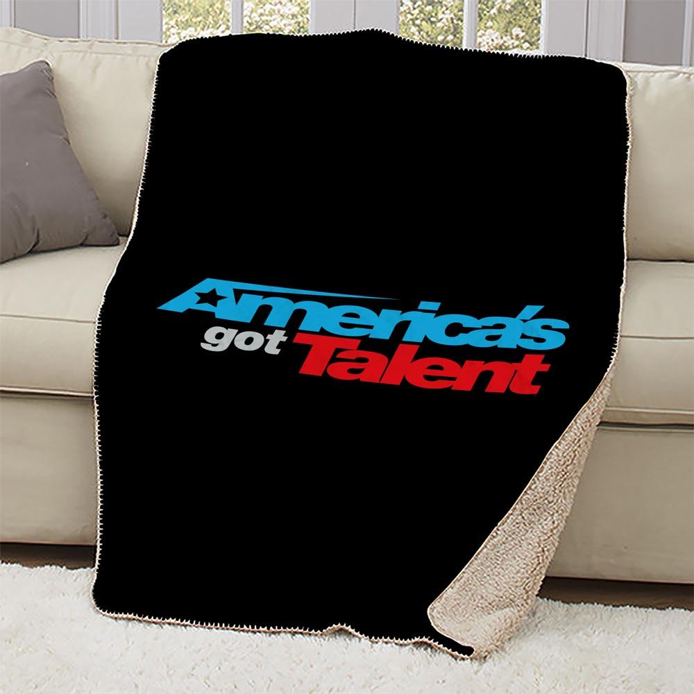 America's Got Talent Logo Sherpa Blanket