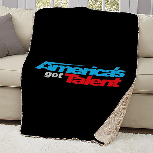 America's Got Talent Logo Sherpa Blanket