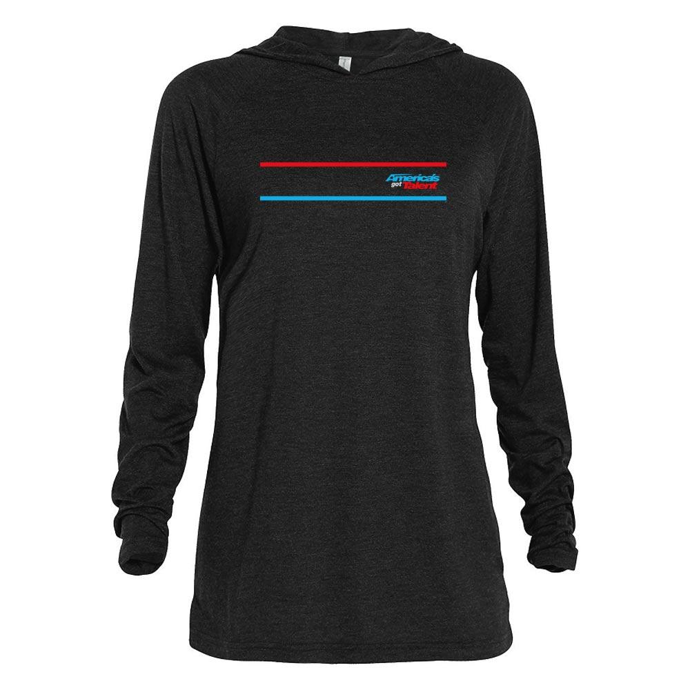 America's Got Talent Striped Adult Tri-Blend Raglan Hoodie