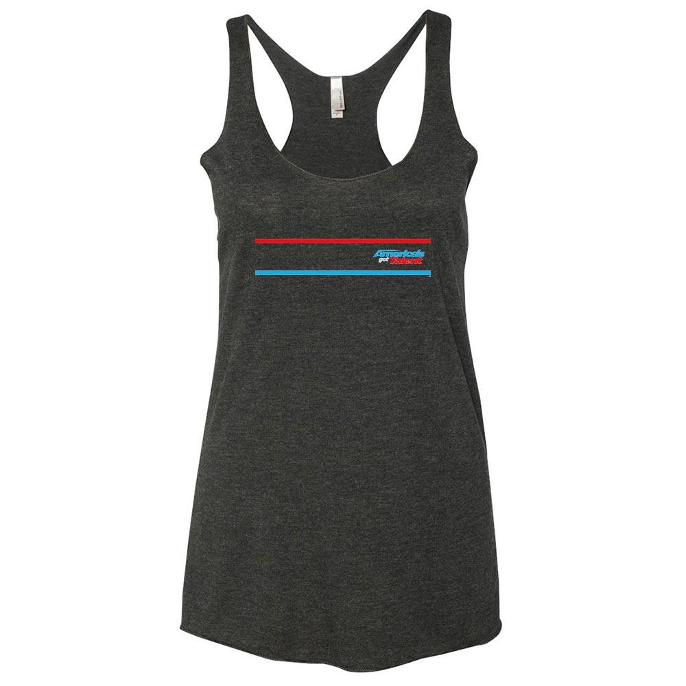 America's Got Talent Striped Women's Tri-Blend Racerback Tank Top