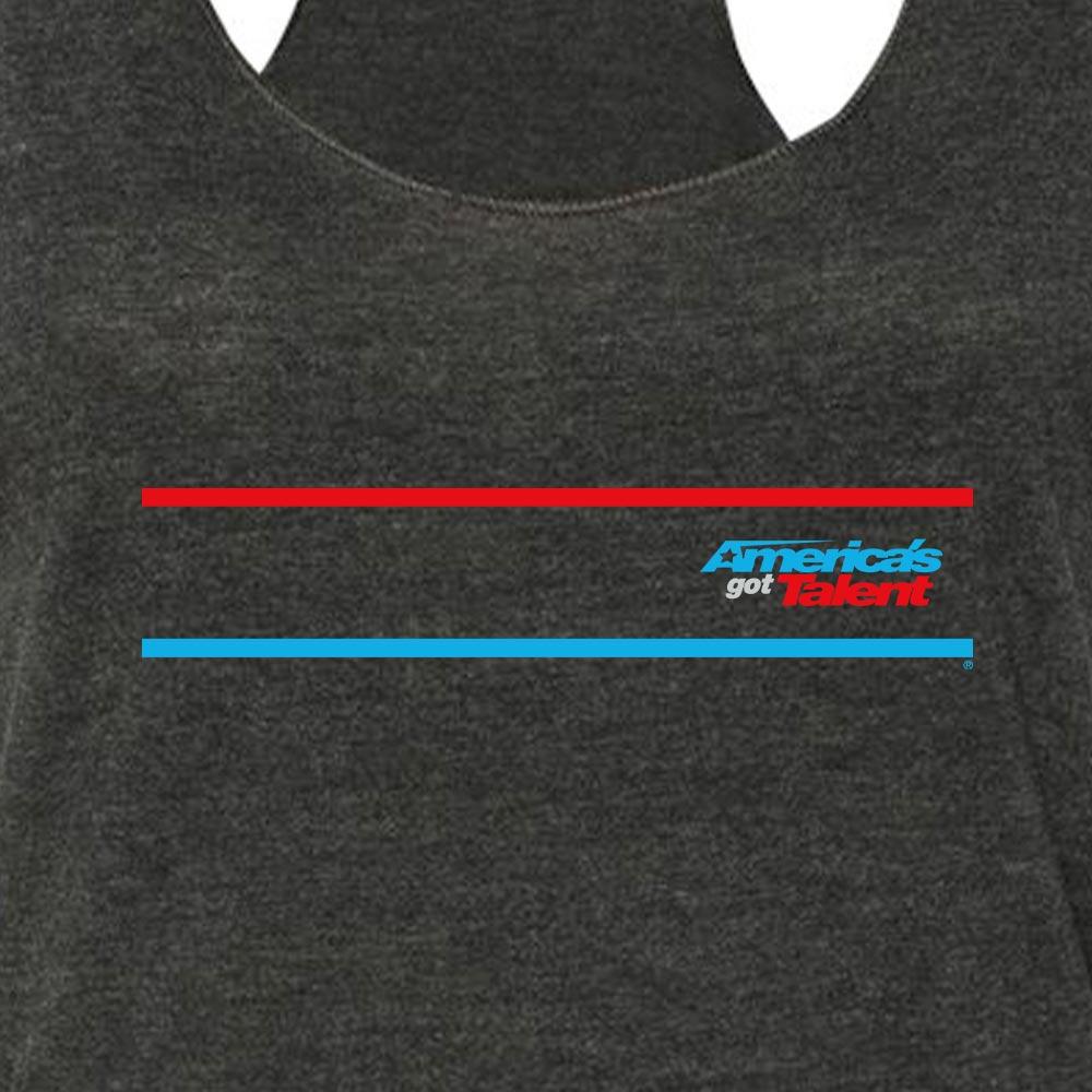 America's Got Talent Striped Women's Tri-Blend Racerback Tank Top