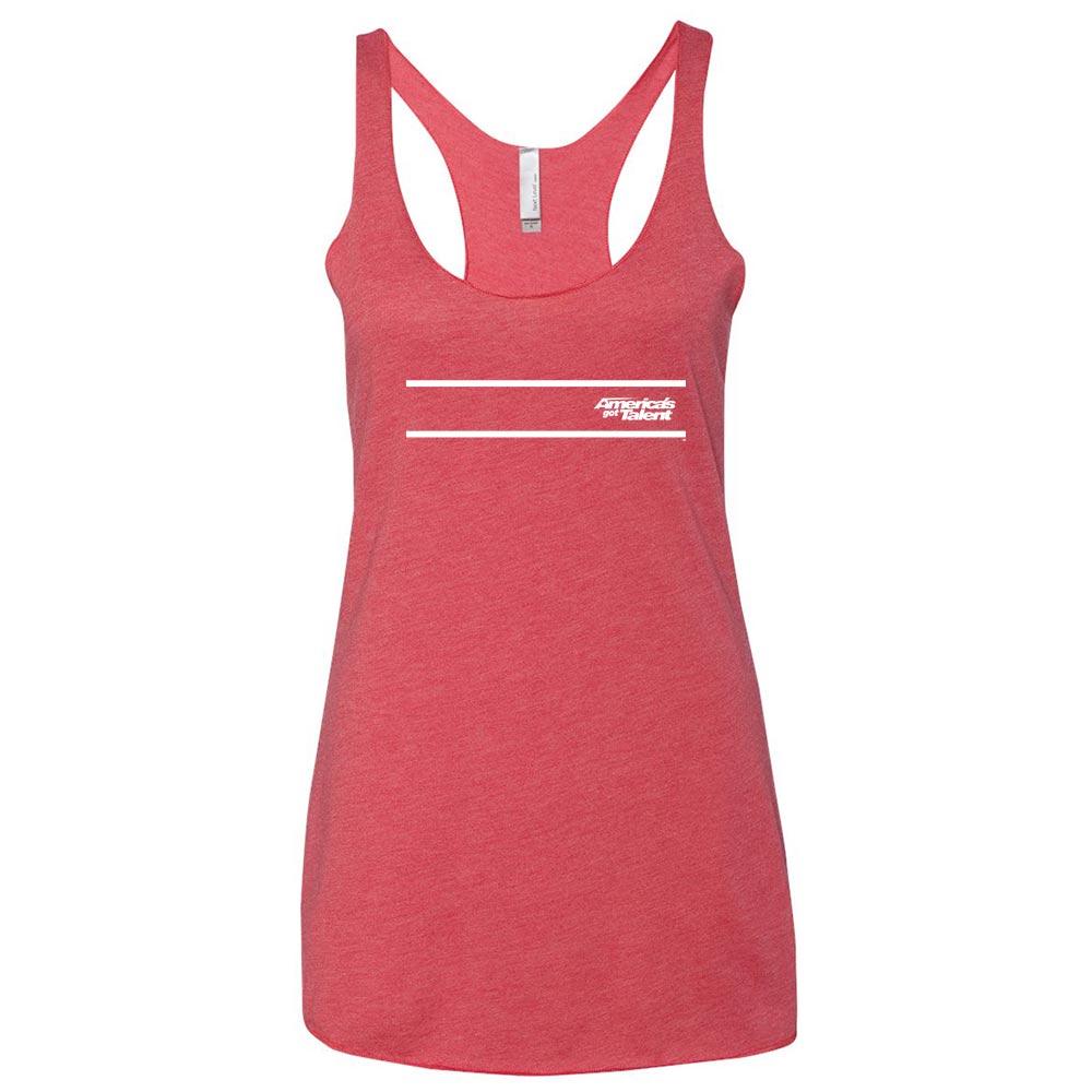 America's Got Talent Striped Women's Tri-Blend Racerback Tank Top