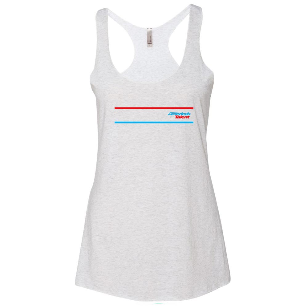 America's Got Talent Striped Women's Tri-Blend Racerback Tank Top
