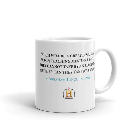 HISTORY Collection Abraham Lincoln Great Lesson of Peace White Mug-1