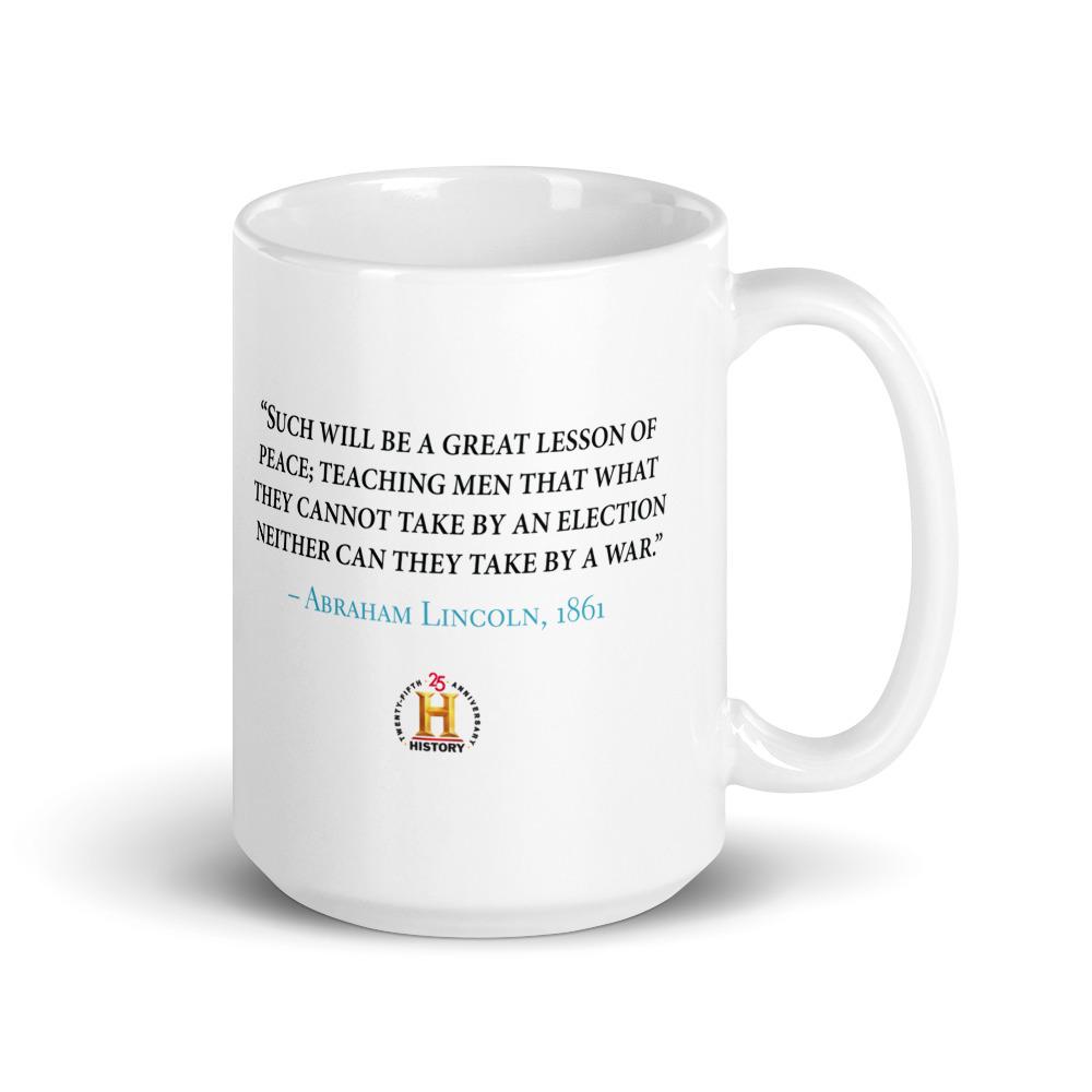 HISTORY Collection Abraham Lincoln Great Lesson of Peace White Mug