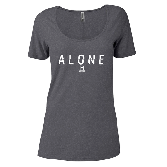 Alone Logo Women's Relaxed Scoop Neck T-Shirt-3