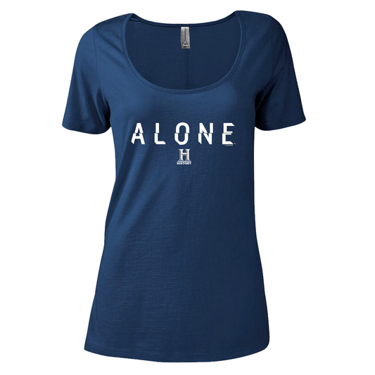 Alone Logo Women's Relaxed Scoop Neck T-Shirt-0