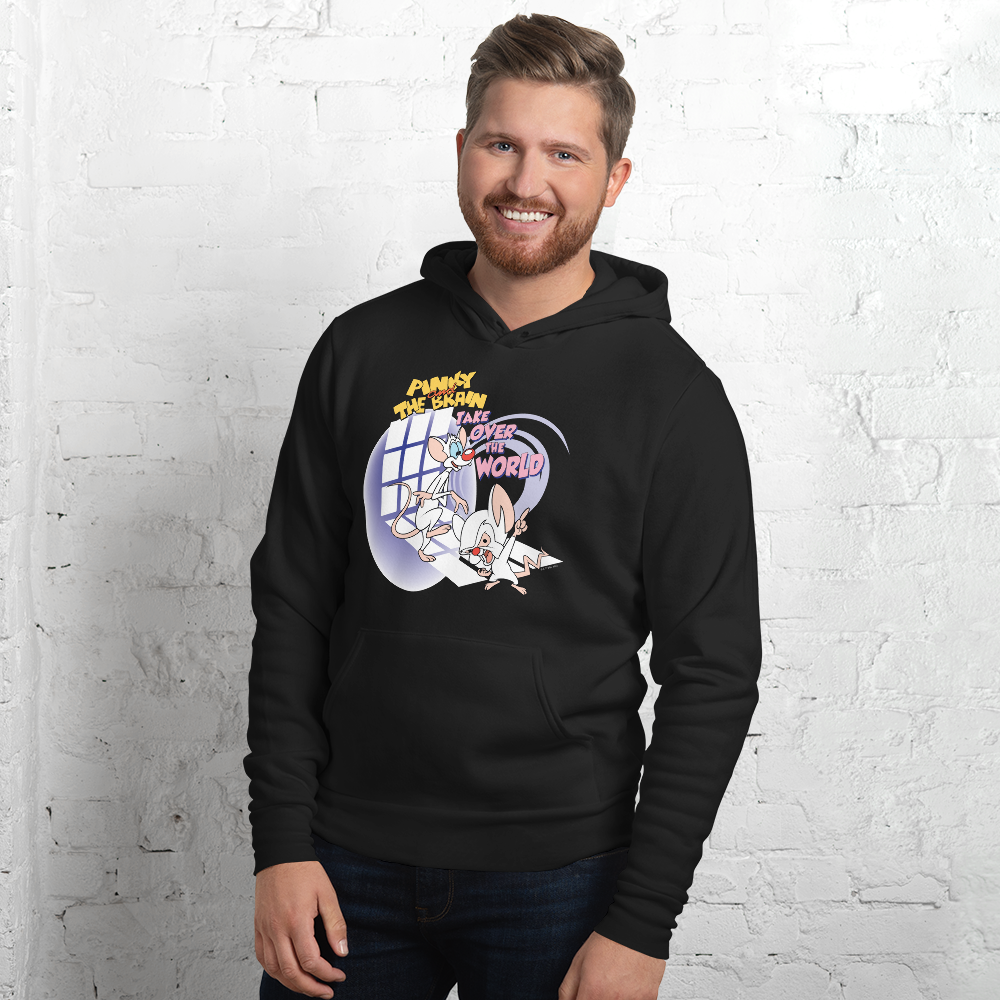 Animaniacs Pinky and the Brain Adult Fleece Hooded Sweatshirt