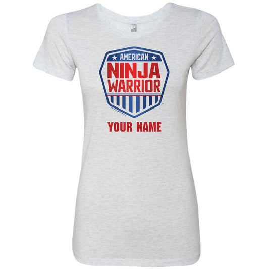 Personalized American Ninja Warrior Women's Tri-Blend T-Shirt-1