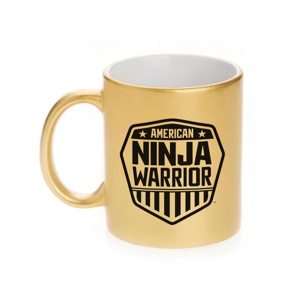 American Ninja Warrior Logo 11 oz Gold Metallic Mug