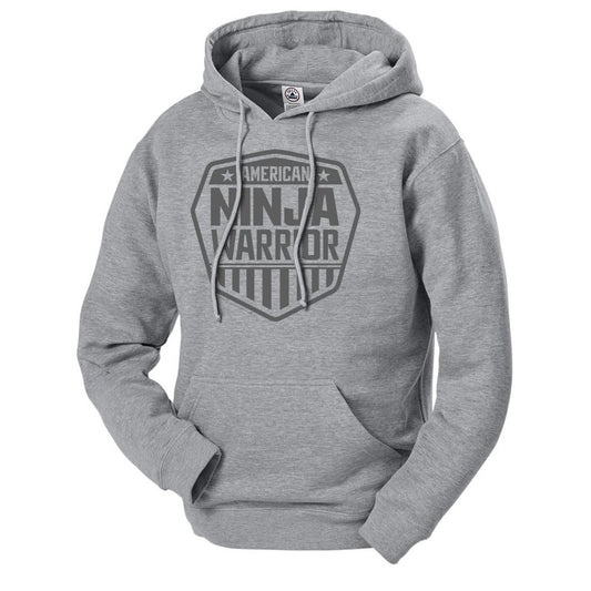 American Ninja Warrior Grey Logo Hooded Sweatshirt