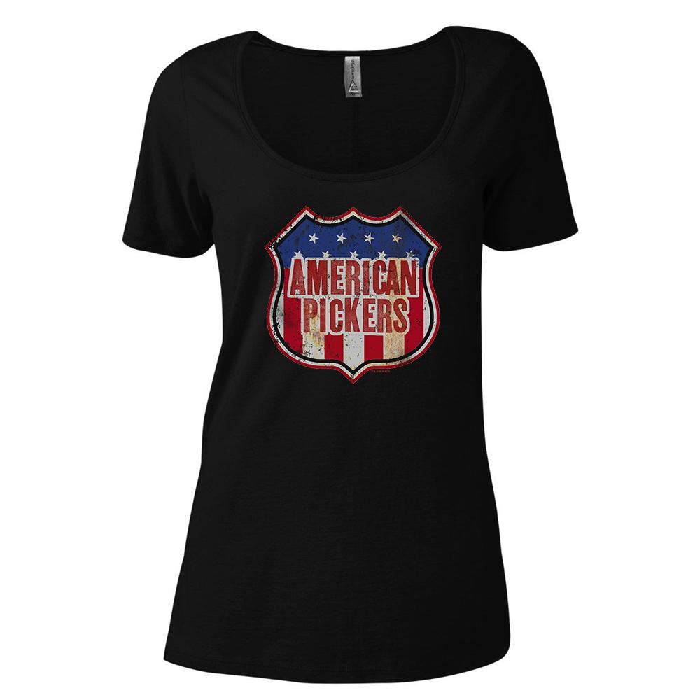 American Pickers Americana Women's Relaxed Scoop Neck T-Shirt