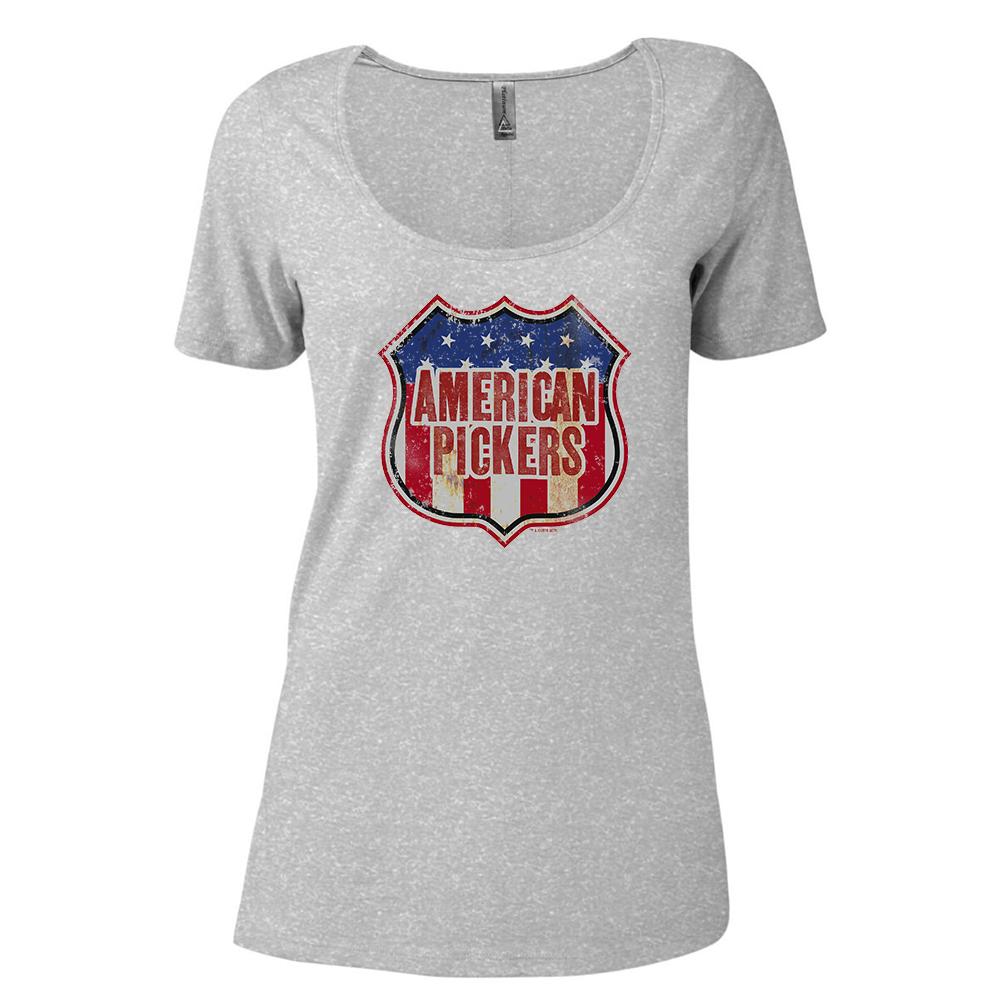 American Pickers Americana Women's Relaxed Scoop Neck T-Shirt