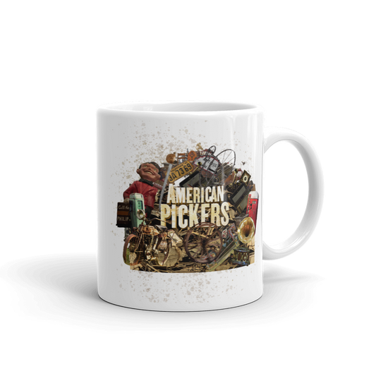 American Pickers Junkyard Treasures White Mug-3