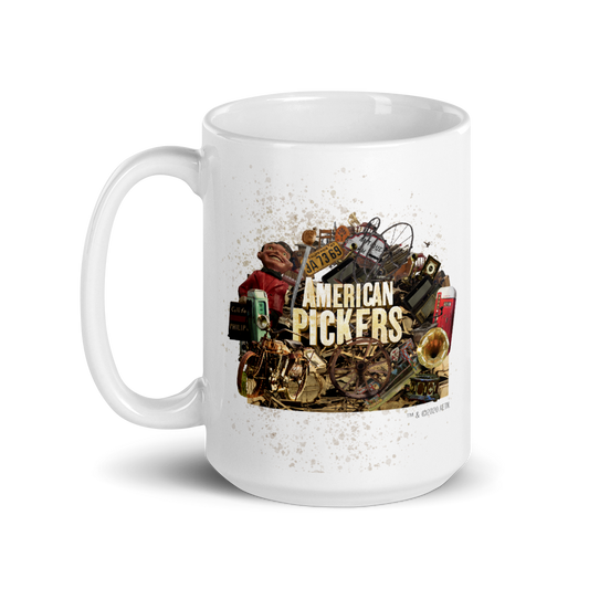 American Pickers Junkyard Treasures White Mug-0