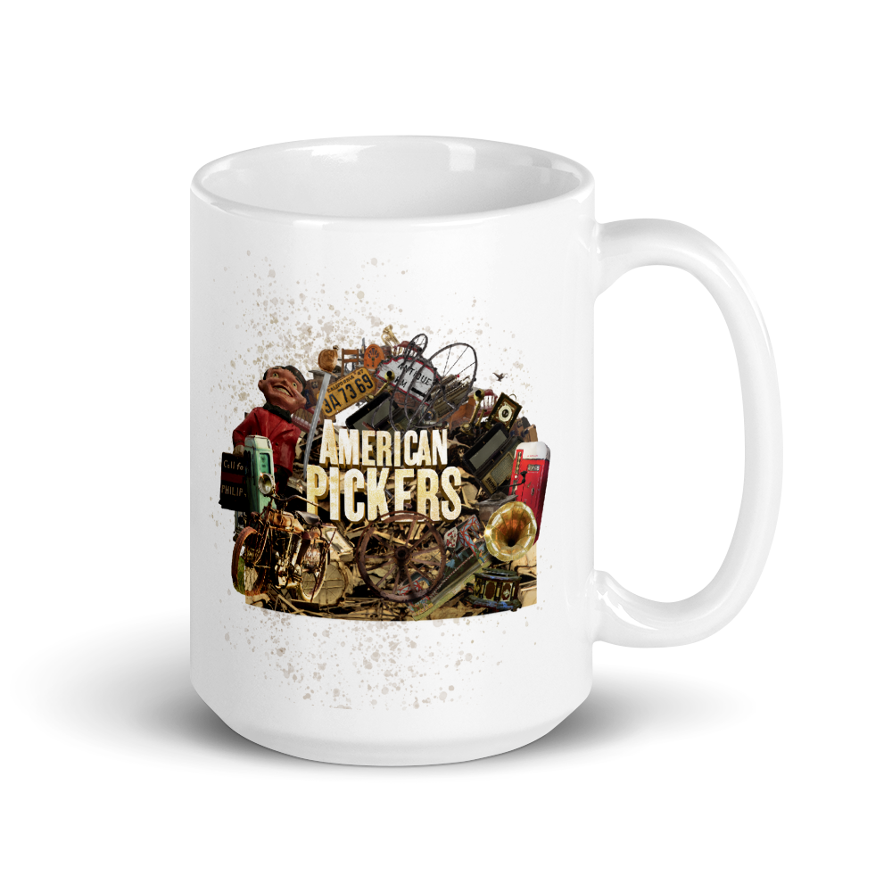 American Pickers Junkyard Treasures White Mug