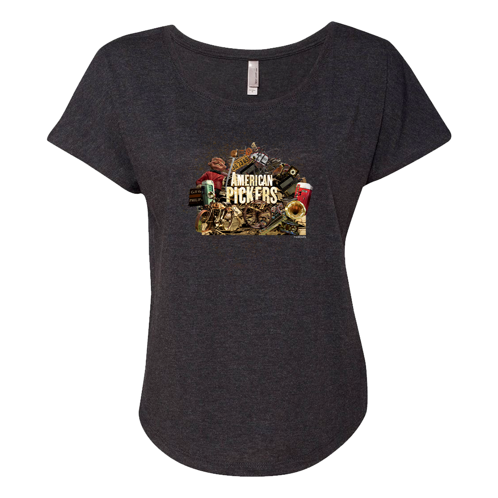 American Pickers Junkyard Treasures Women's Tri-Blend Dolman T-Shirt