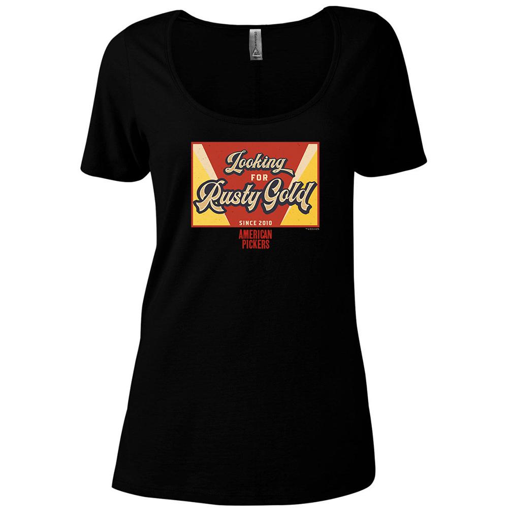 American Pickers Looking for Rusty Gold Women's Relaxed Scoop Neck T-Shirt