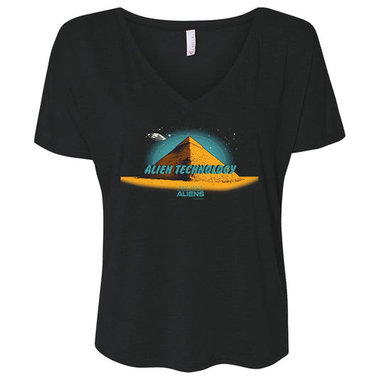 Ancient Aliens Alien Technology Women's Relaxed V-Neck T-Shirt