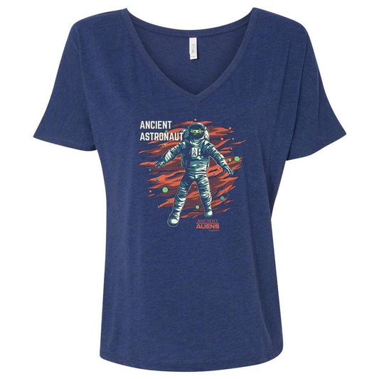 Ancient Aliens Astronaut Women's Relaxed V-Neck T-Shirt