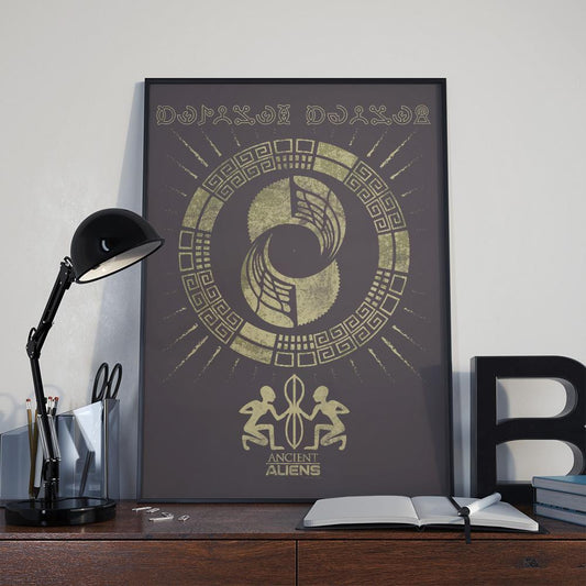 Ancient Aliens Glyphs Poster - 18" x 24"