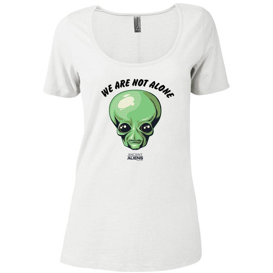Ancient Aliens We are Not Alone Women's Relaxed Scoop Neck T-Shirt