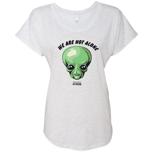 Ancient Aliens We are Not Alone Women's Tri-Blend Dolman T-Shirt