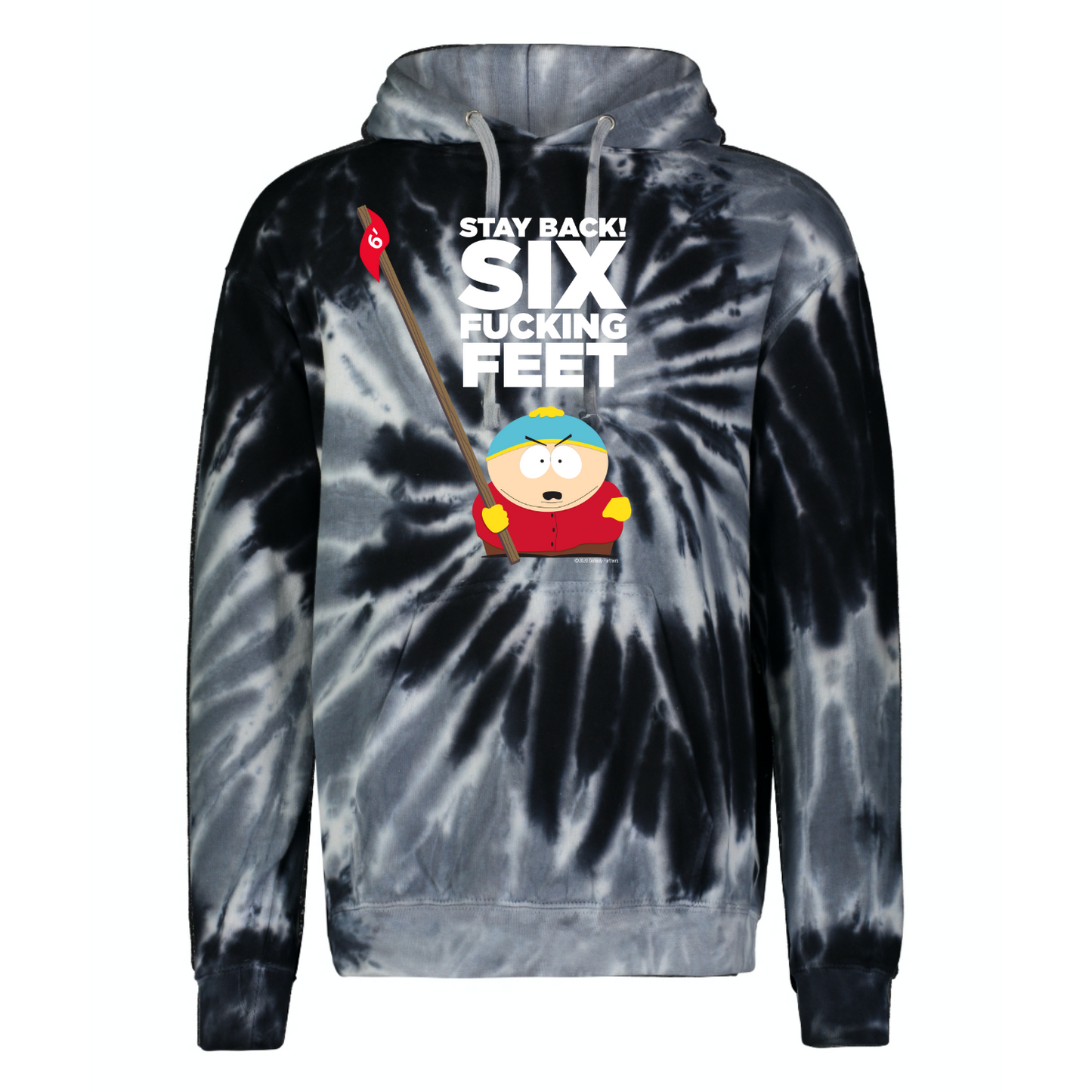 South Park Cartman Six Feet Back Tie-Dye Hooded Sweatshirt