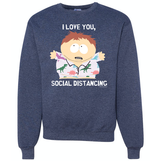 South Park I Love You Social Distancing Crew Neck Sweatshirt-3