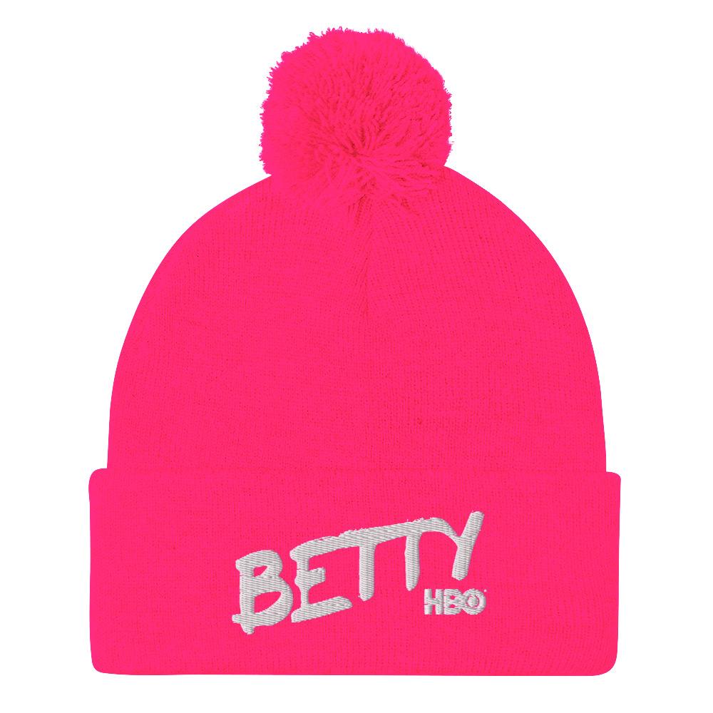 Betty Logo Pom Pom Knit Beanie