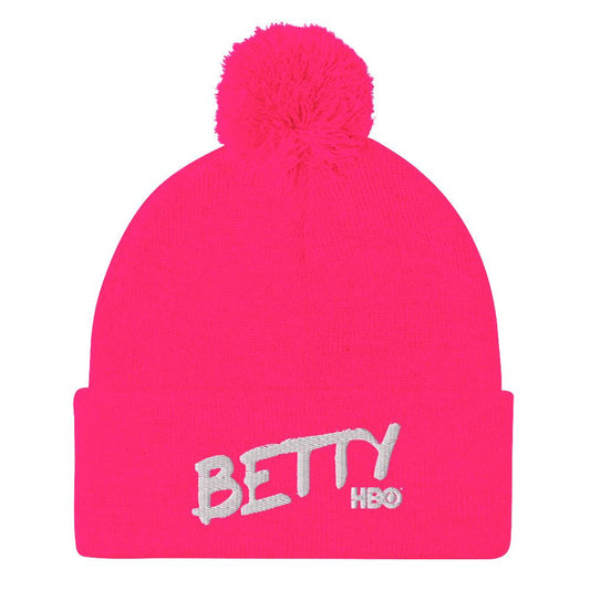 Betty Logo Pom Pom Knit Beanie-3